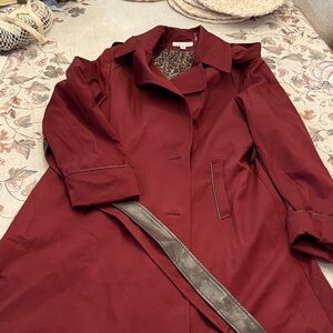 Via Spiga Deep Red Trench Coat